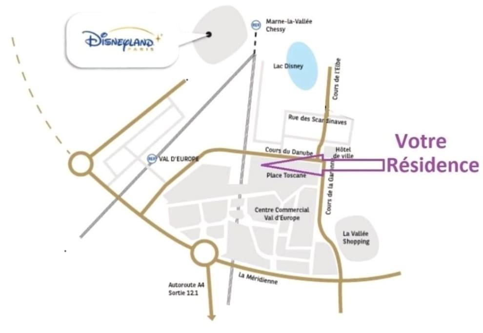 סאריס Superbe Appartement A 5 Minutes De Bus De Disneyland מראה חיצוני תמונה